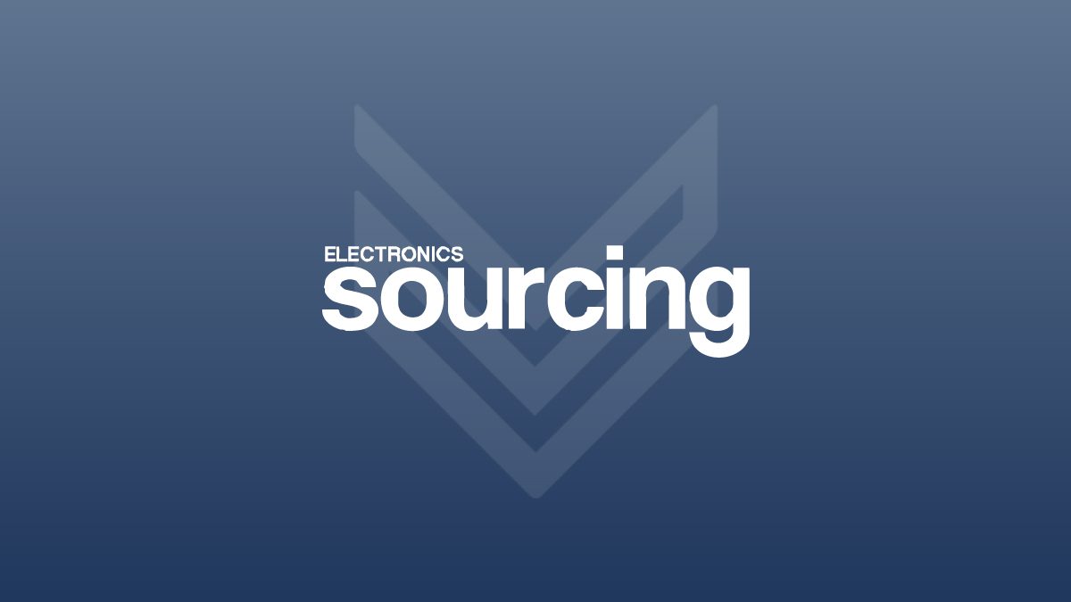 Blue background with text reading "Electronics Sourcing"